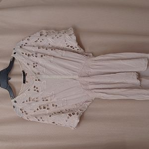 ♠️ Ark & Co. Cut Out Blush Pink Eyelet Dolman Sleeve Tunic Spring Easter